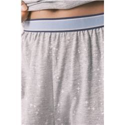 Pijama largo algodón Hedwig gris