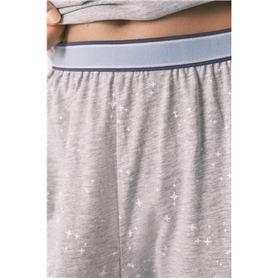 Pijama largo algodón Hedwig gris