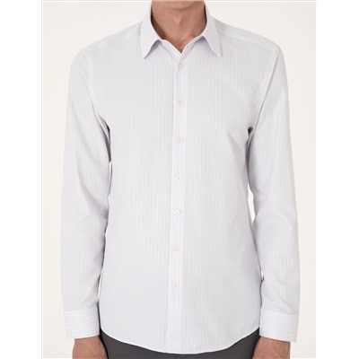 Gri Kareli Slim Fit Uzun Kollu Gömlek