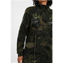 Parka militar estampado floral
