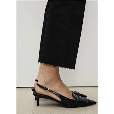 Jeans flare crop bolsillos