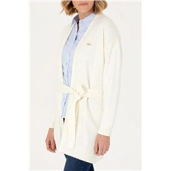 Kadın Krem Melanj Triko Hırka