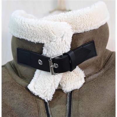 Женская ретро-куртка из толстой замши с искусственным мехом ZAR*A