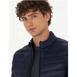 Lacivert Cropped Slim Mont