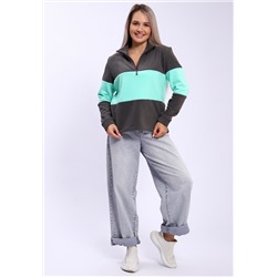 654 Толстовка флис Колор-блок