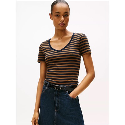 V-Neck Stripe Favorite T-Shirt (5)