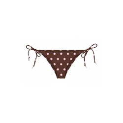 Braga bikini media tira estampado lunares marrón