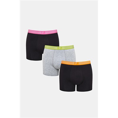 Penti Phospor Belt Çok Renkli 3lü Boxer