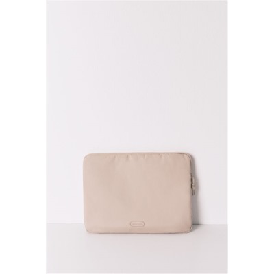 Funda ordenador nylon beige Snoopy