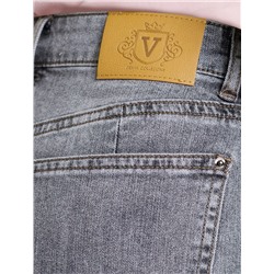 Джинсы дудочки из эластичного денима средней плотности