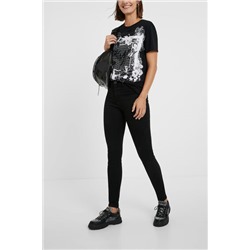 Camiseta flores 100% algodón