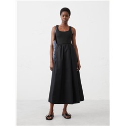 Tank Mixed Media Midi Dress