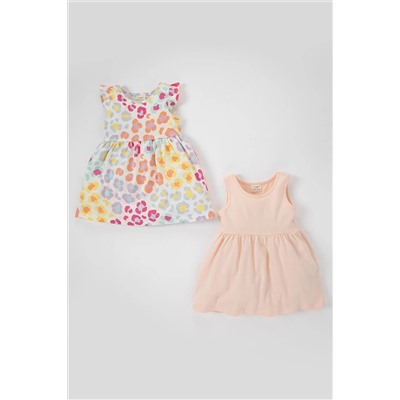 Defacto Kız Bebek Desenli Kolsuz 2'li Elbise A0164A523SM
