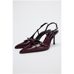 POCAS UNIDADES ZAPATO TACÓN TIRAS HEBILLA