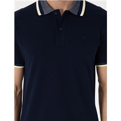 Lacivert Slim Fit Polo Yaka Tişört