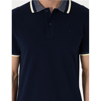 Lacivert Slim Fit Polo Yaka Tişört