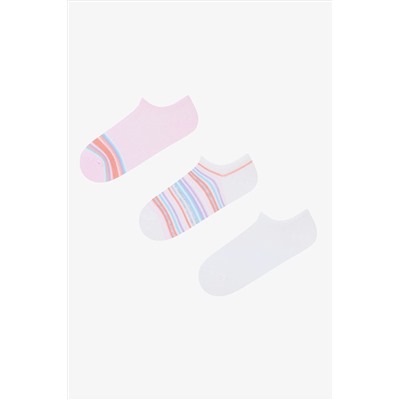 Penti Colorline 3lü Pembe Beyaz Sneaker Çorap
