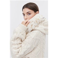 Cárdigan con capucha Beige