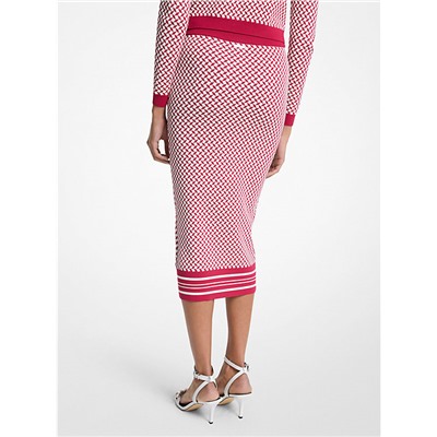 Michael Kors Outlet Tile Jacquard Midi Skirt