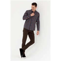 Erkek Lacivert Uzun Kollu Gömlek