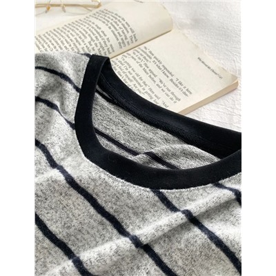 Уютный свободный лонг в полоску   Экспорт