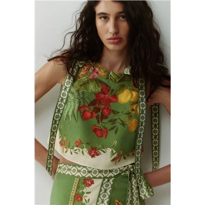 Костюм женский топ и юбка миди на запах  Н*М