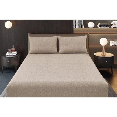 Простыня на резинке Страйп Меланж с высотой борта 25 см.