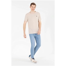 Erkek Taş Basic Bisiklet Yaka Tişört