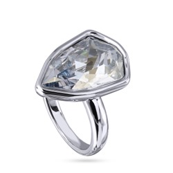 Кольцо Румба (кристаллы SW серо-голубые; покрытие родий), Есть комплект