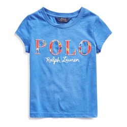 Girls 2-6x Floral-Logo Cotton Jersey Tee