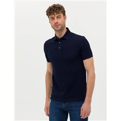 Lacivert Slim Fit Merserize Tişört