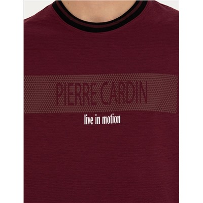 Bordo Regular Fit Bisiklet Yaka Sweatshirt