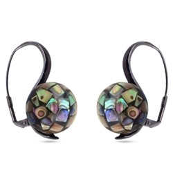 Серьги (гелиотис 16мм; покрытие черный родий), Есть комплект