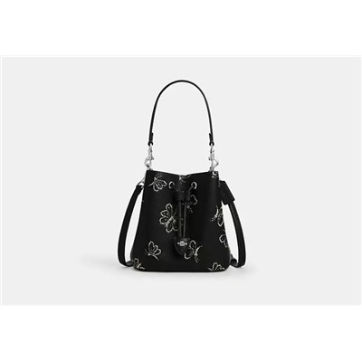 Rowan Bucket Bag With Butterfly Print