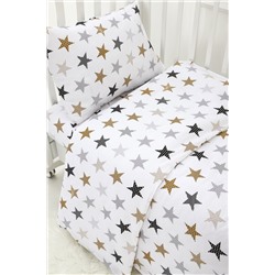 КПБ с простыней на резинке арт.КПБ-ПР/пэчворг-кофе