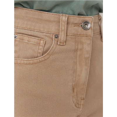 Джинсы мом-фит из эластичного денима