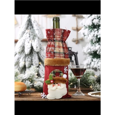 61121 Новогодний чехол на бутылку