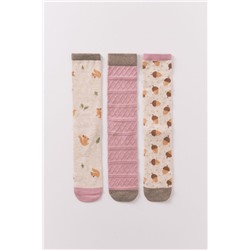 Pack 3 calcetines largos ardillas