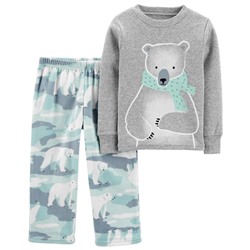 2-Piece Plane Cotton & Fleece PJs