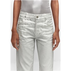Jeans rectos metalizados