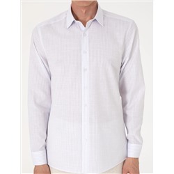 Lacivert Slim Fit Çizgili Uzun Kollu Gömlek