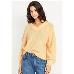 Cozy Cropped V-Neck Sweater