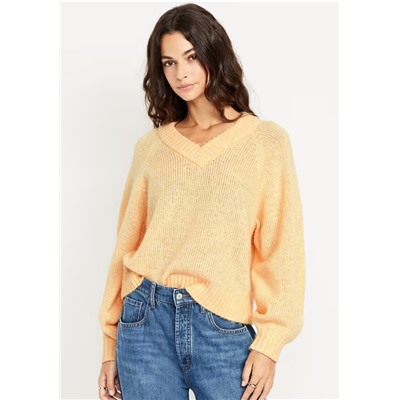 Cozy Cropped V-Neck Sweater