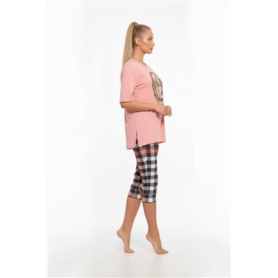 Пижама с бриджами и футболкой - 401