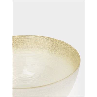 Салатник, 24х11 см, 1,7 л, стекло, молочный/шампань, Marbella