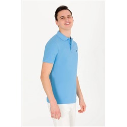 Erkek Turkuaz Basic Polo Yaka Tişört