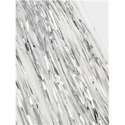 Дождик декоративный, 60 см, мишура, серебристый, New year