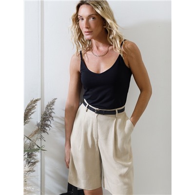 Топ из премиального хлопка с эластаном