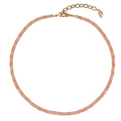 Колье Селена (коралл 9мм; покрытие золото) 41-46см