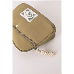 Neceser mediano verde vivo flores